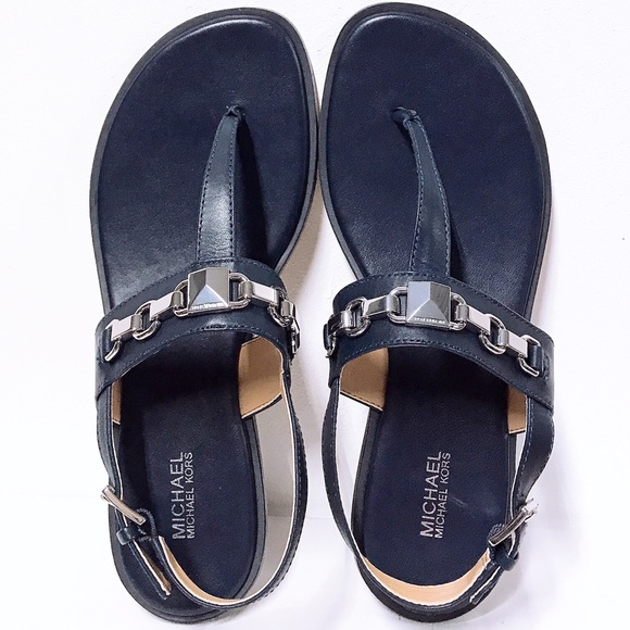 New! MICHAEL KORS Leather Sandals - Picture 6 of 8